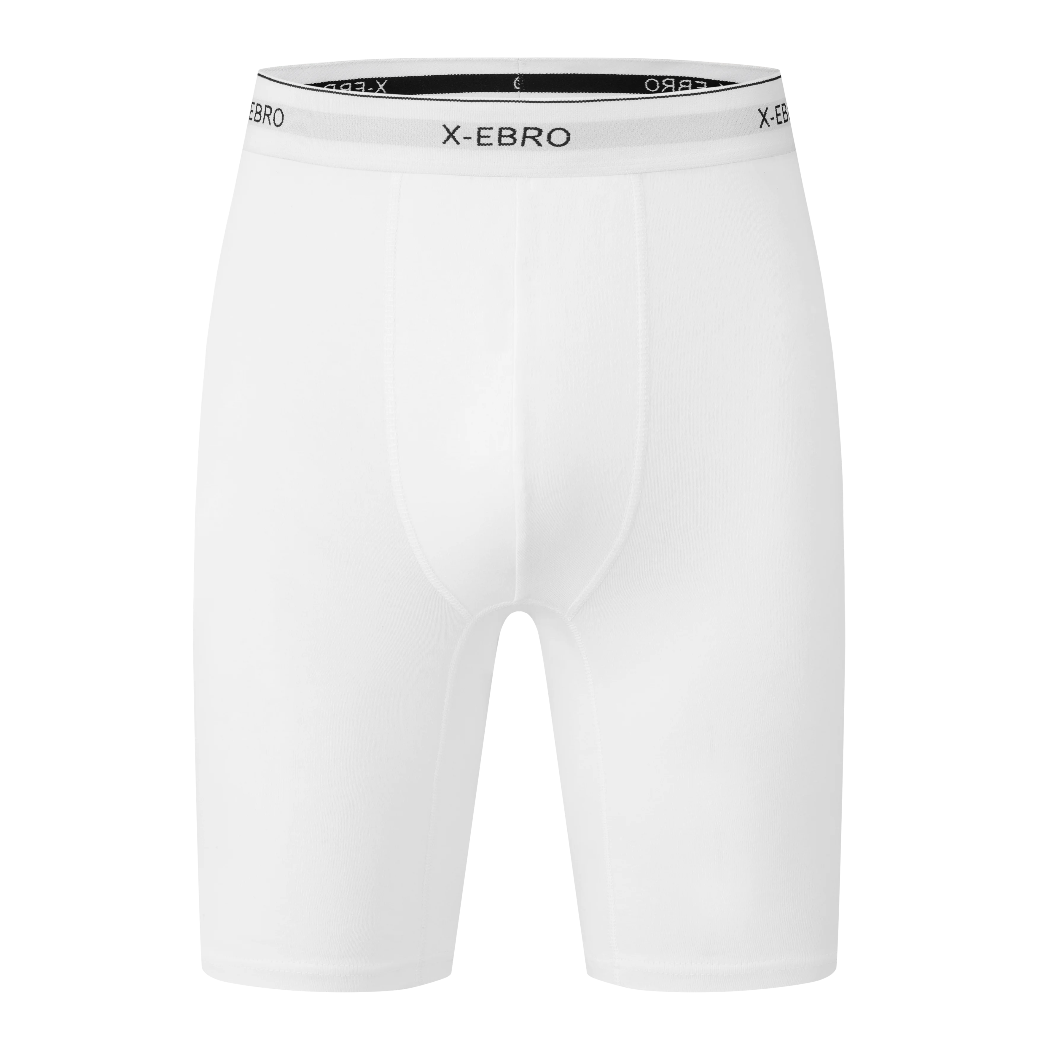 4 unidades de calzoncillos tipo bóxer de algodón blanco para hombre, de pierna larga, ropa interior masculina, bragas de alta calidad, cómodos y con un ajuste perfecto.