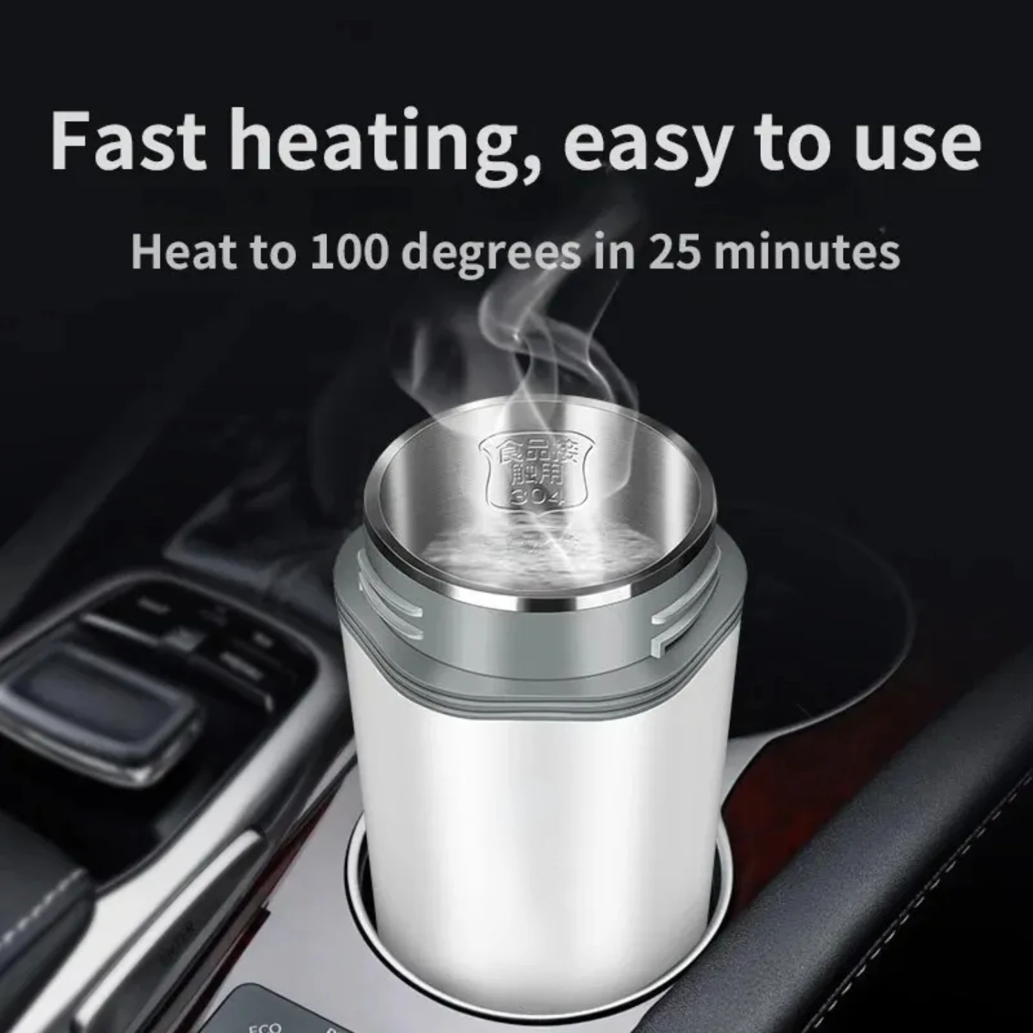 Portable High Power Leak-proof Design 12V Car Kettle Water Boiler with Safety Valve for Fast Heating - Efficient and Convenient 