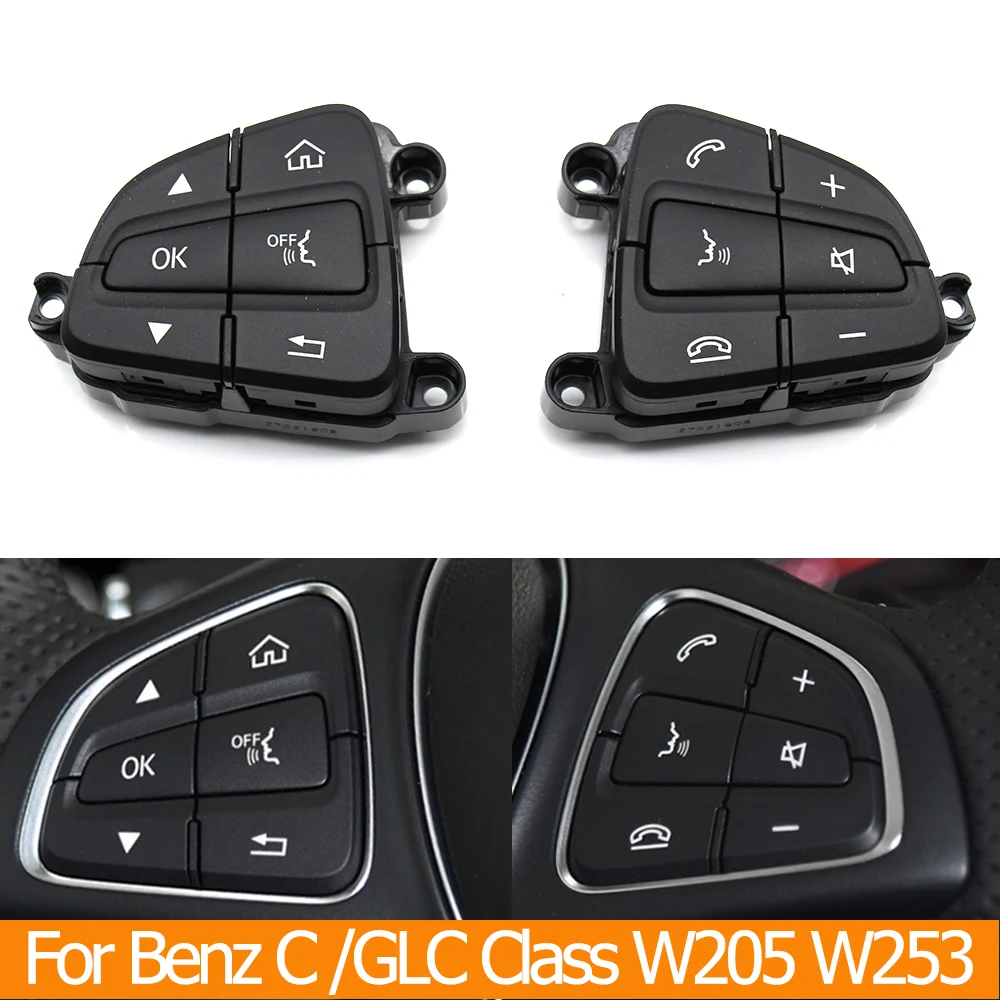 Car Steering Wheel Control Switch Button Repair Kit For Mercedes BENZ C GLC Class W205 W253 C200 C300 GLC200 GLC260 GLC300