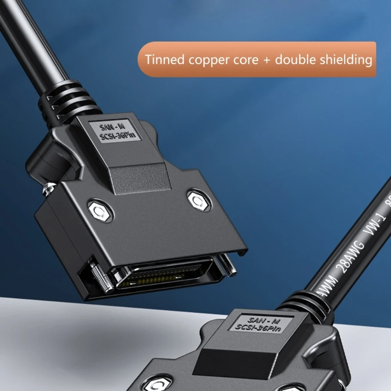 SCSI Servo ข้อมูลสาย CN36P SCSI Data Cable Extension Cord 8 มม. เส้นผ่านศูนย์กลาง 28AWG