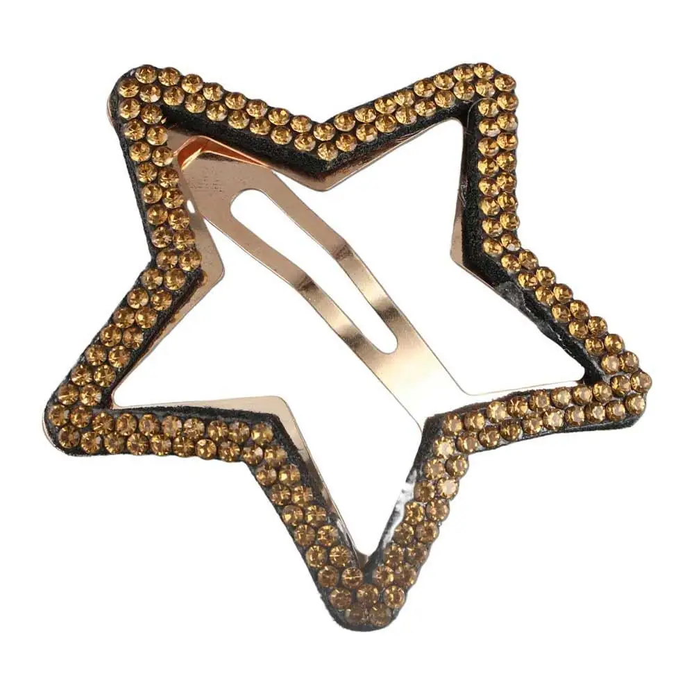 

Personality Geometric Rhinestone Star BB Clip\ Y2k Metal Star Side Clip Hair Clip Barrettes Hollow Hair Clip Children