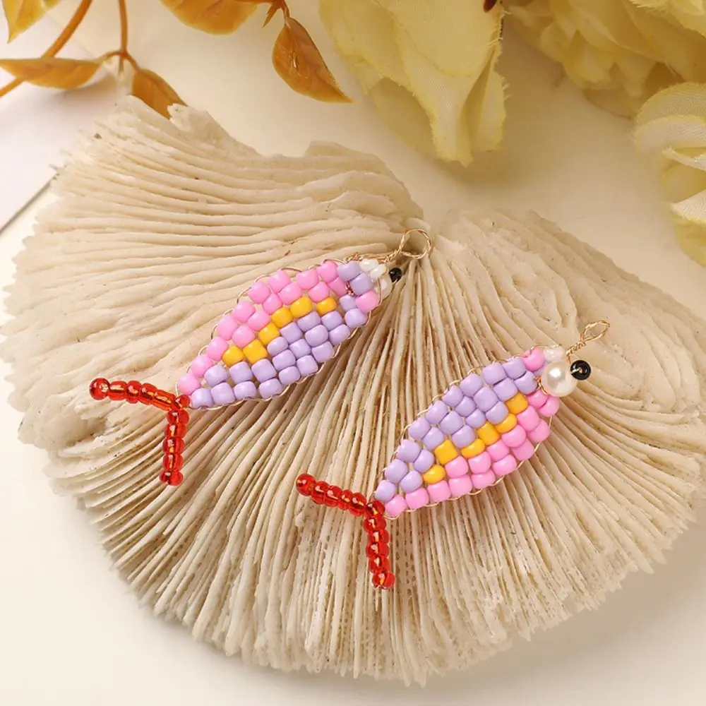 4pcs/set Cute Earring Accessories 3D Fish Shaped Colorful Beads Diy Charms Handmade Craft Cartoon Bag Pendant Jewelry Decoration view 2
