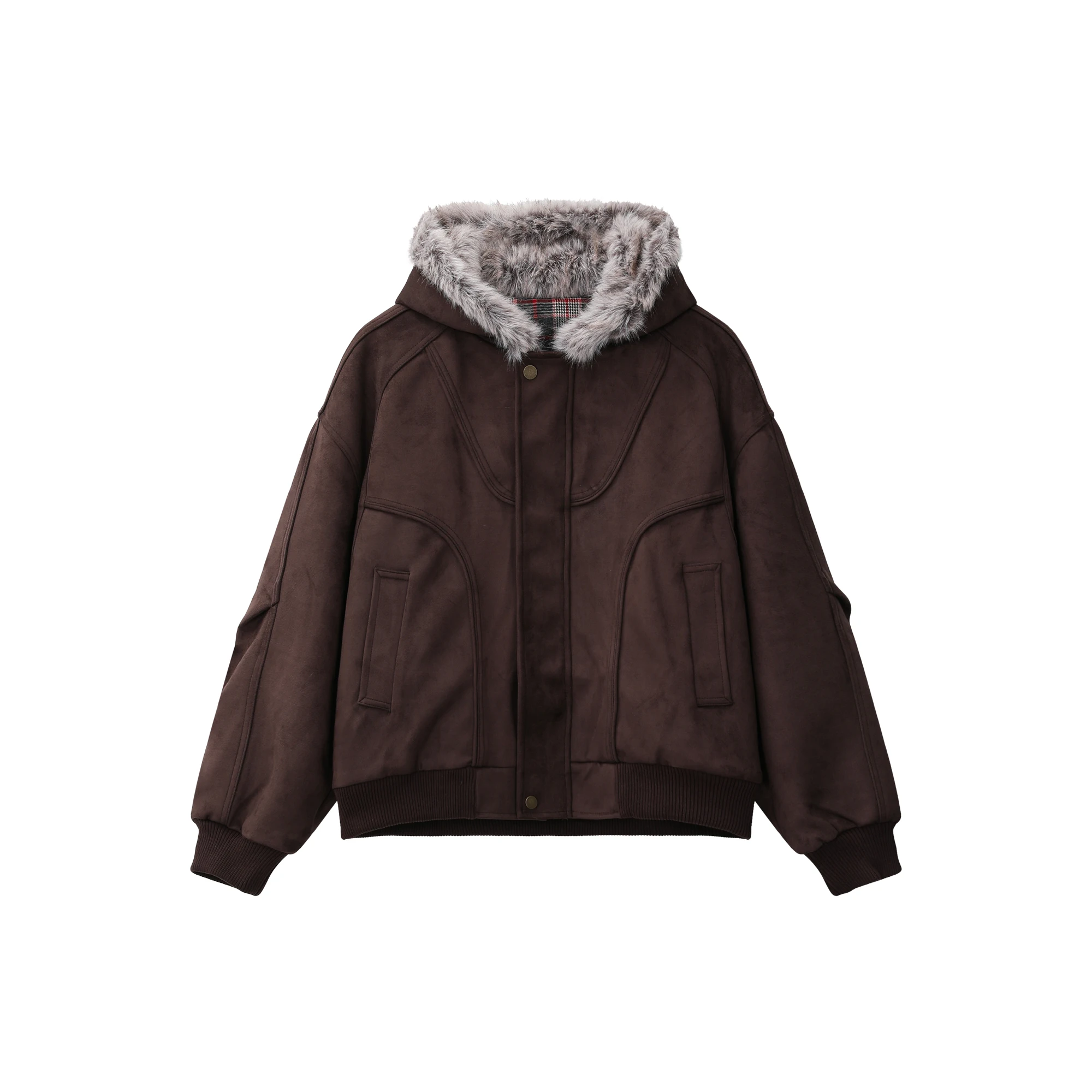 Men's 2025 Winter New Hooded Parkas Stylish Loose Comfort Warm Solid Color Long Sleeve Tops Male Handsome Zipper Hoodies Parkas