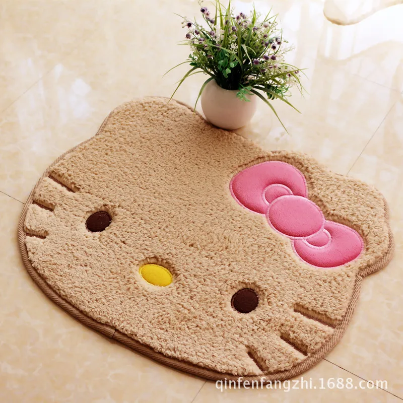 Kawaii Sanrio Hello Kitty Rug Anime Bedroom Bathromm Carpet Girls Bedroom Living Room Floor Mat Doormat Home Decor Girl Gift