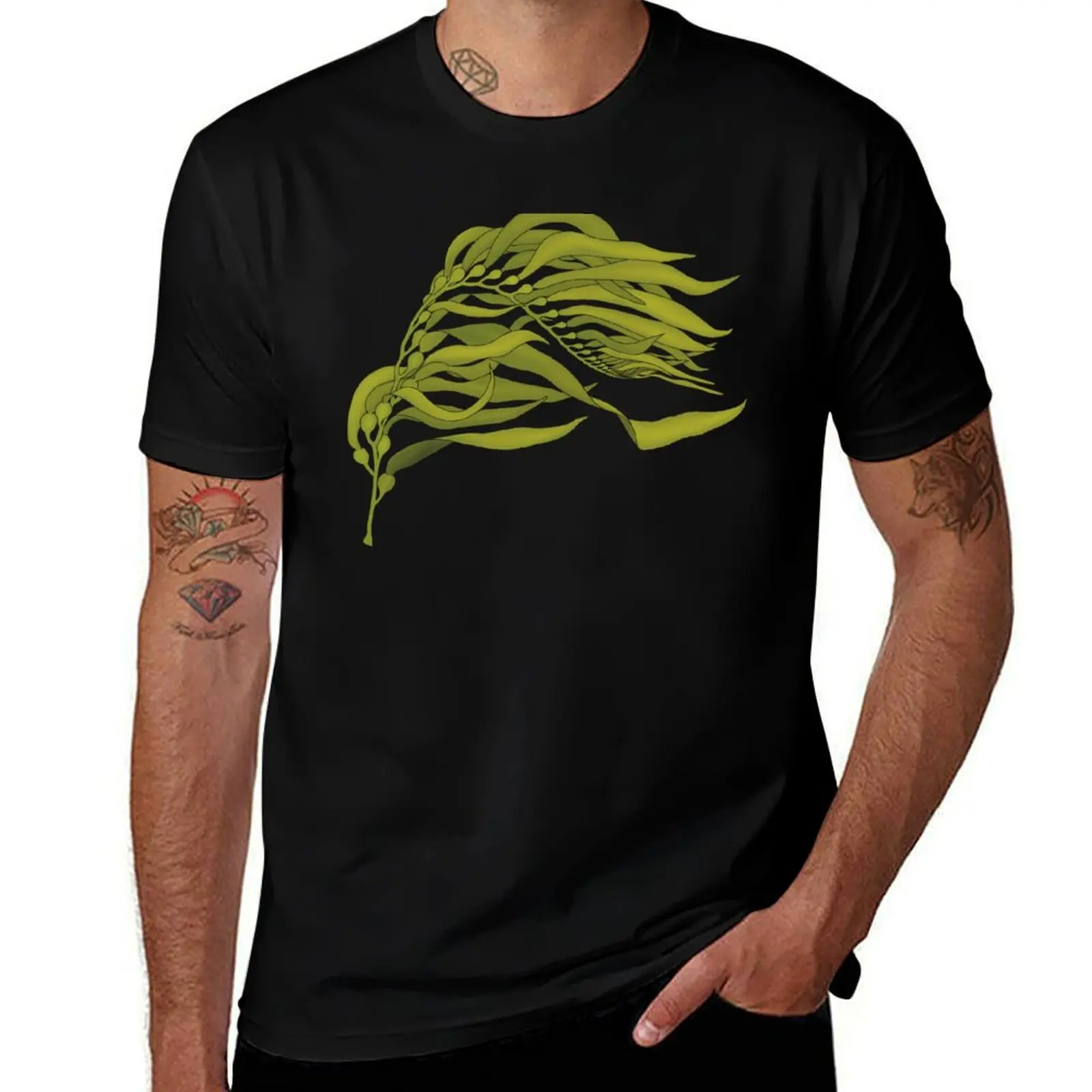 

t cotton man man Macrocystis t shirts for man t 100% shirts funny shirts T-Shirt Giant - T-Shirt Kelp pyrifera anime