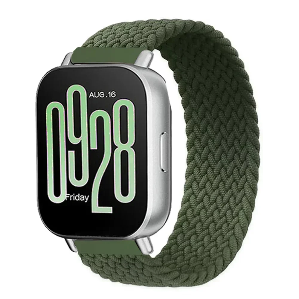 Braided Solo Loop Strap For Redmi Watch 5 lite Nylon Band For Xiaomi Mi Watch5 Active Wristband Braided Elastic Weave Bracelet