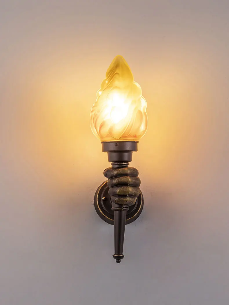 Retro Industrial Wall Lamp Creative Personality Cafe Hall Aisle Corridor Bar Decoration Torch Wall Lamp
