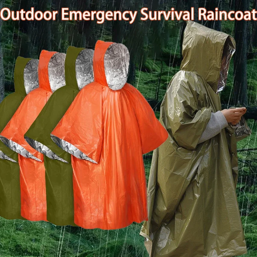 

1/2/3/4/5Pcs Survival Emergency Camping Raincoat, Warm Blanket, Outdoor Temperature Insulation And warm Equipment, survival Tool