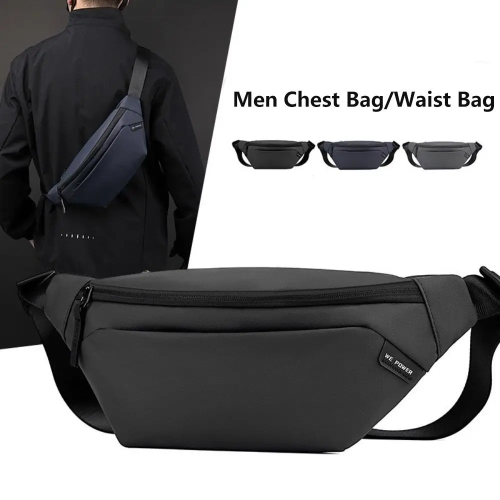 

Waterproof Men Chest Bag Multi-Compartment Large Capacity Sports Waist Bag Lightweight Wear-resistant Travel Fanny Pack Storage