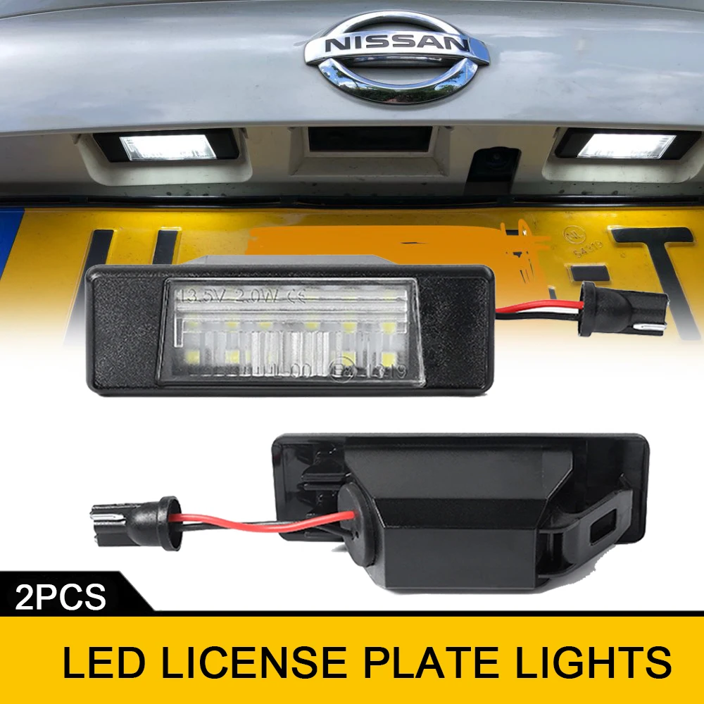 

Car Tail Led License Plate Lights For Nissan Armada Juke Versa X-Trail Qashqai Pathfinder Navara Note March OEM#265108990A