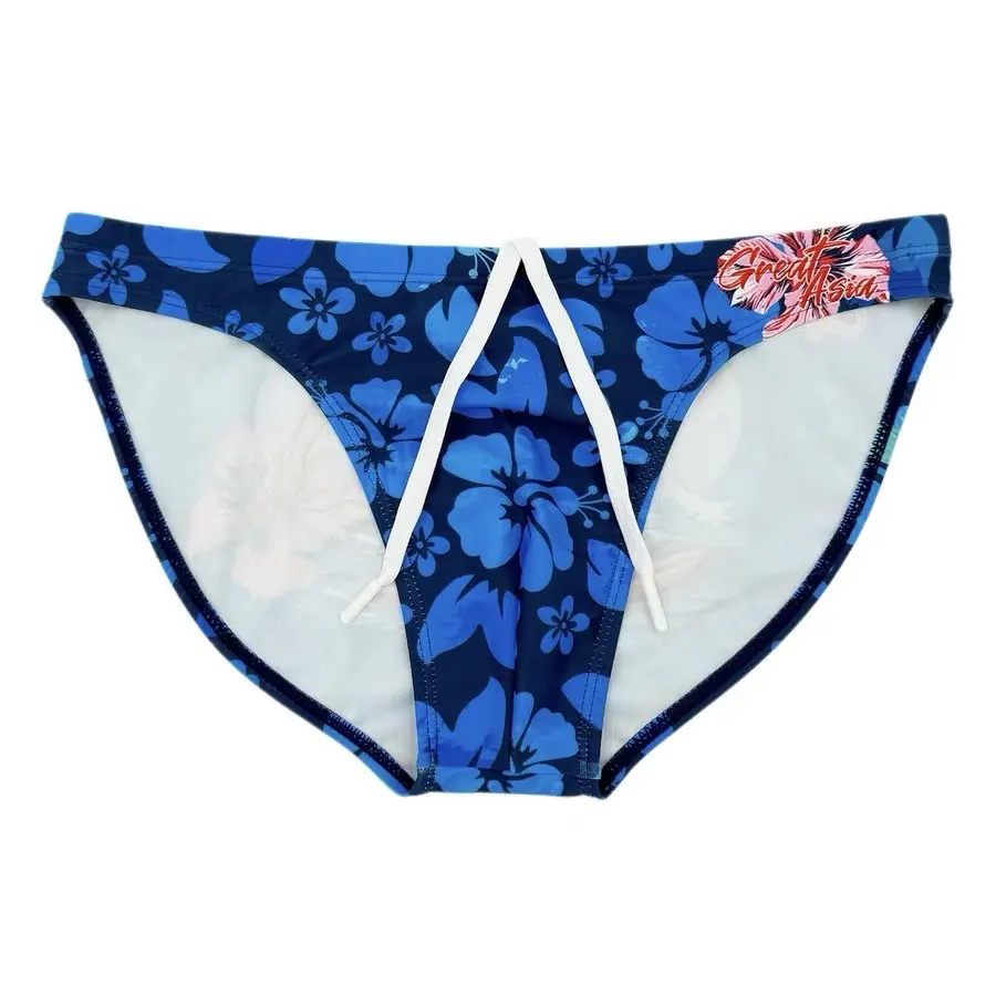 Men's triangle sexy low waisted white swimming narrow edge beach hot spring swim pants 2775
