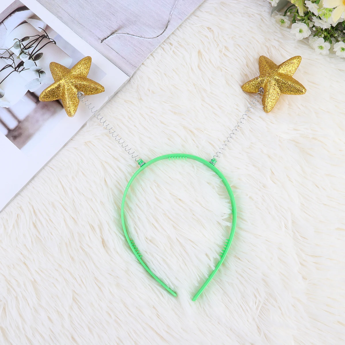 

6pcs Headband Glitter Hair Bands Spring Hair Bands Lightweight Non Fading Kids Adults Party Costume Glitter Accessories