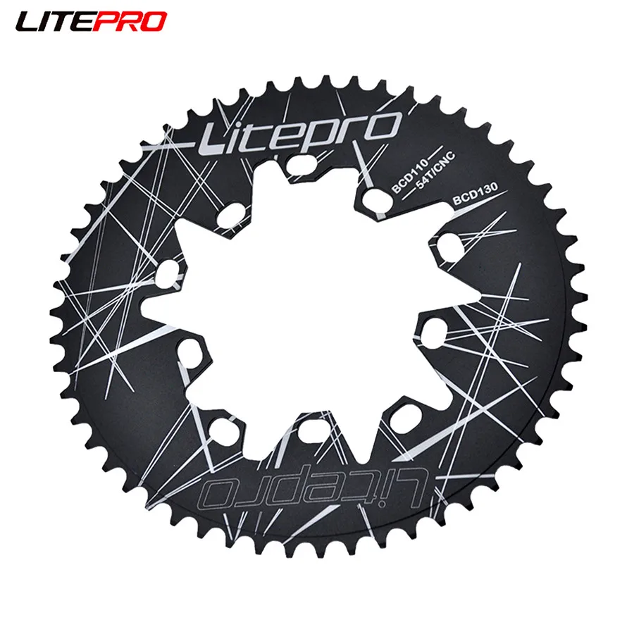 Litepro 54 56 58 60T Oval Chainring Folding Bicycle 110 130BCD Crankset Aluminum Alloy Road Bike Sprocket