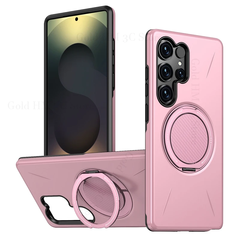

Magnetic Ring For Magsafe Stand Phone Case For Samsung Galaxy S25 Edge S24 Ultra S23 Plus 5G Heavy Duty Protection Hybrid Cover