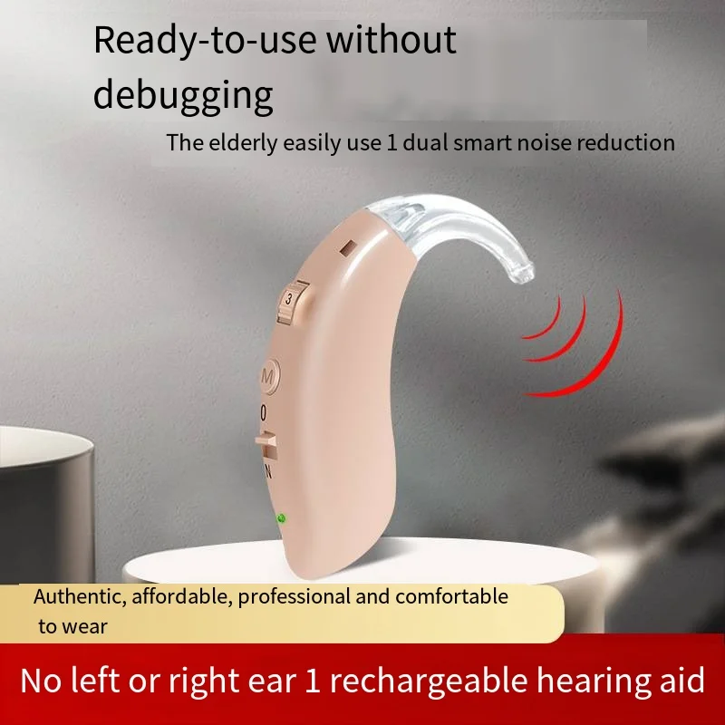 

Hearing Aid For The Elderly, High Power Rechargeable Non-Programmable Adjustable Volume Hearing Aid Headset Sound Amplifier