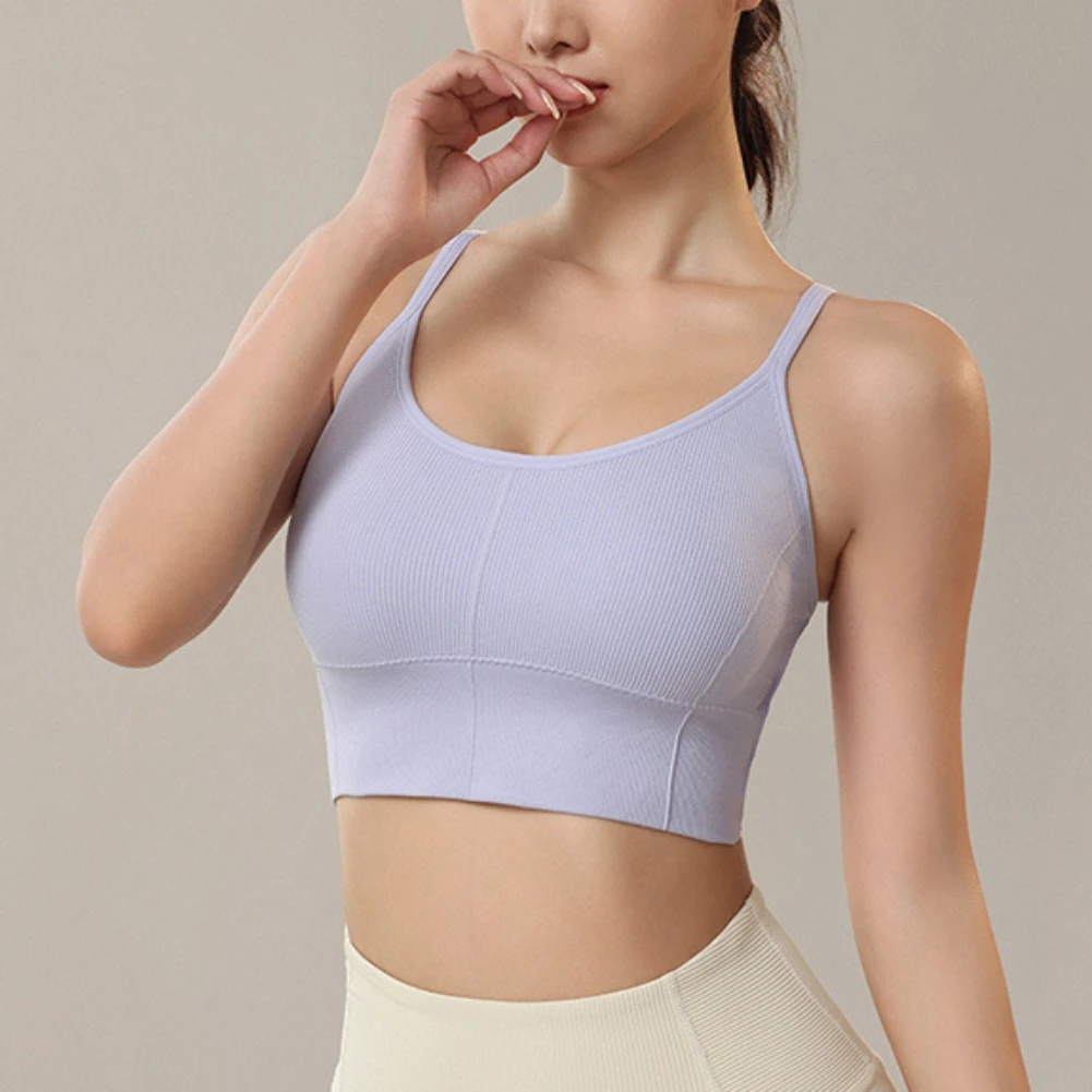 Women Bra Backless Sports Bra Yoga Quick Dry Threaded Cross Shockproof Breathable Fitness Running Underwear Without Steel Rings