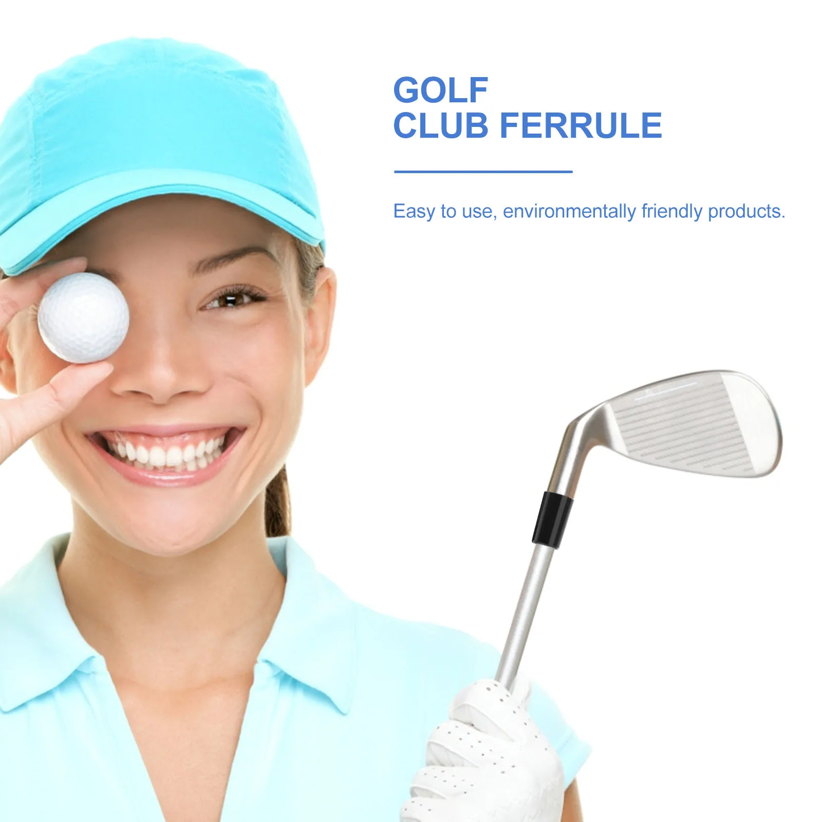 

2pcs Golf Club Ferrules 0.355 Inch Tip Iron Shaft Sleeve Plastic Replacements Black Durable Joint Protector For Driver Irons