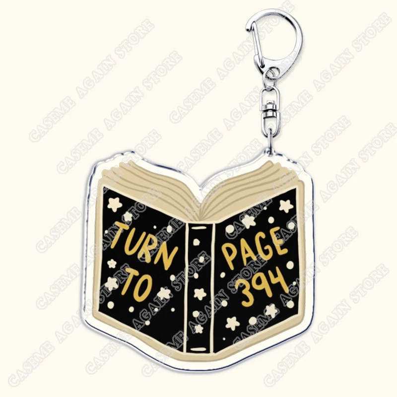 Porte-clés du monde de sorcier classique pour femmes, accessoires de créature magique, Yer A Wizard Turn To Page, cadeaux pour Fans et amis, 394