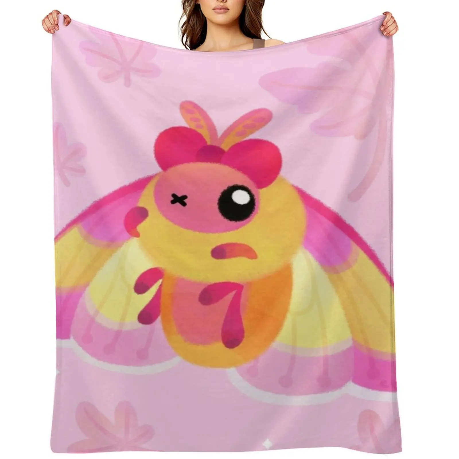 

Rosy Maple Moth Throw Blanket Sleeping Bag halloween warm winter Designers Blankets