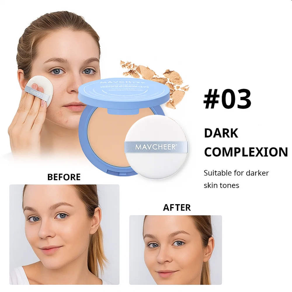 

Long-lasting Setting Powder Cream Matte Brightening Oil-control Pressed Powder Waterproof Moisturizing Brightening Face Powder