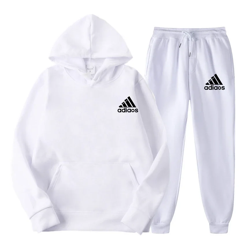 Buy Men\'s Hoodie and Zipper Pants Set Casual 2 Piece Set High Quality Running and Running sportswear Spring and Fall New 2 piece