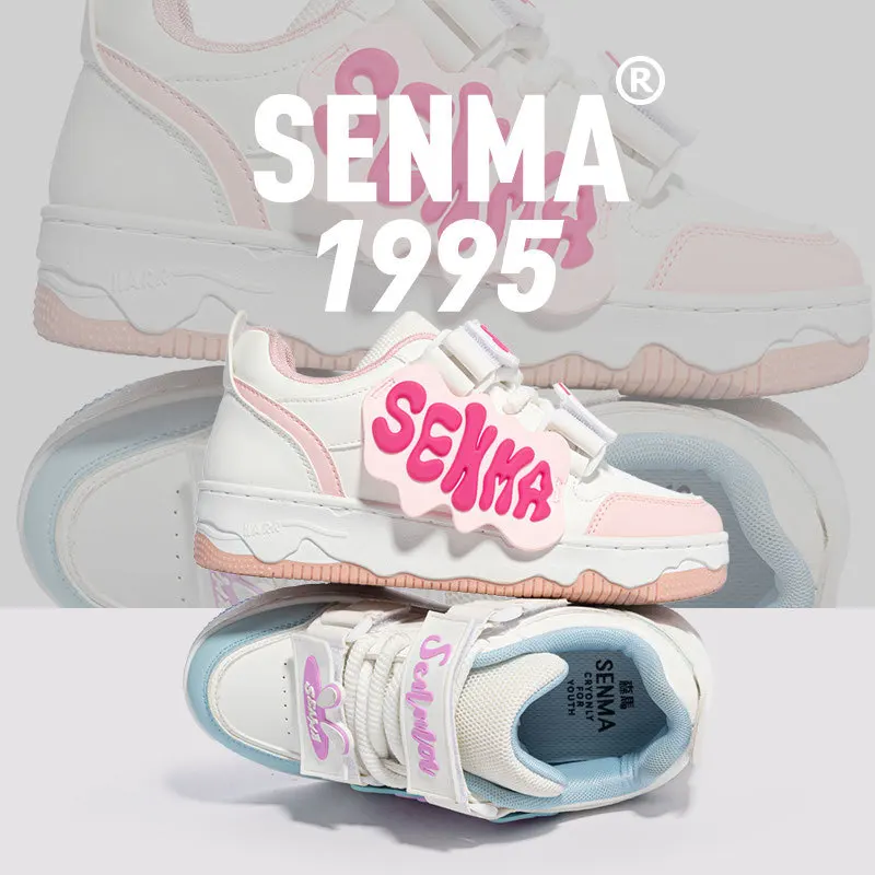 

A2025 Women's new spring and autumn casual Mandarin duck board shoes original trend movement thick soled ★ HAxiba.