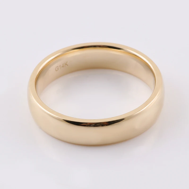 Provence Minimalist Ring for Men 14K18K Solid Gold Plain band Trendy Simple  Classic Shiny Ring Wedding Band Personalized Custom