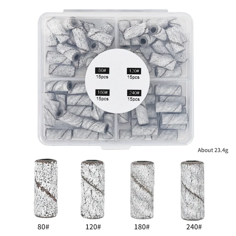 Bandes de ponçage pour ongles, 50 pièces/boîte, forets à ongles, mandrin, accessoires de manucure électriques, outils de pédicure pour enlever le Gel des ongles