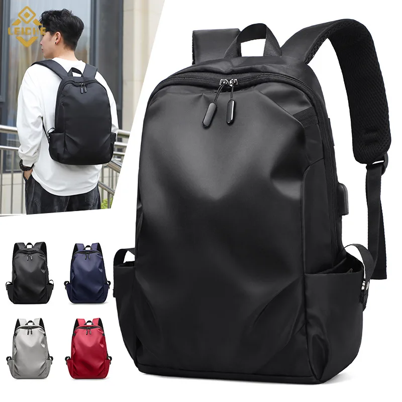 

2023 New Luxury Genuine Leather Backpack for Men Travel Black Bagpack Fashion Oxford Cloth Men Business Laptop Mochila