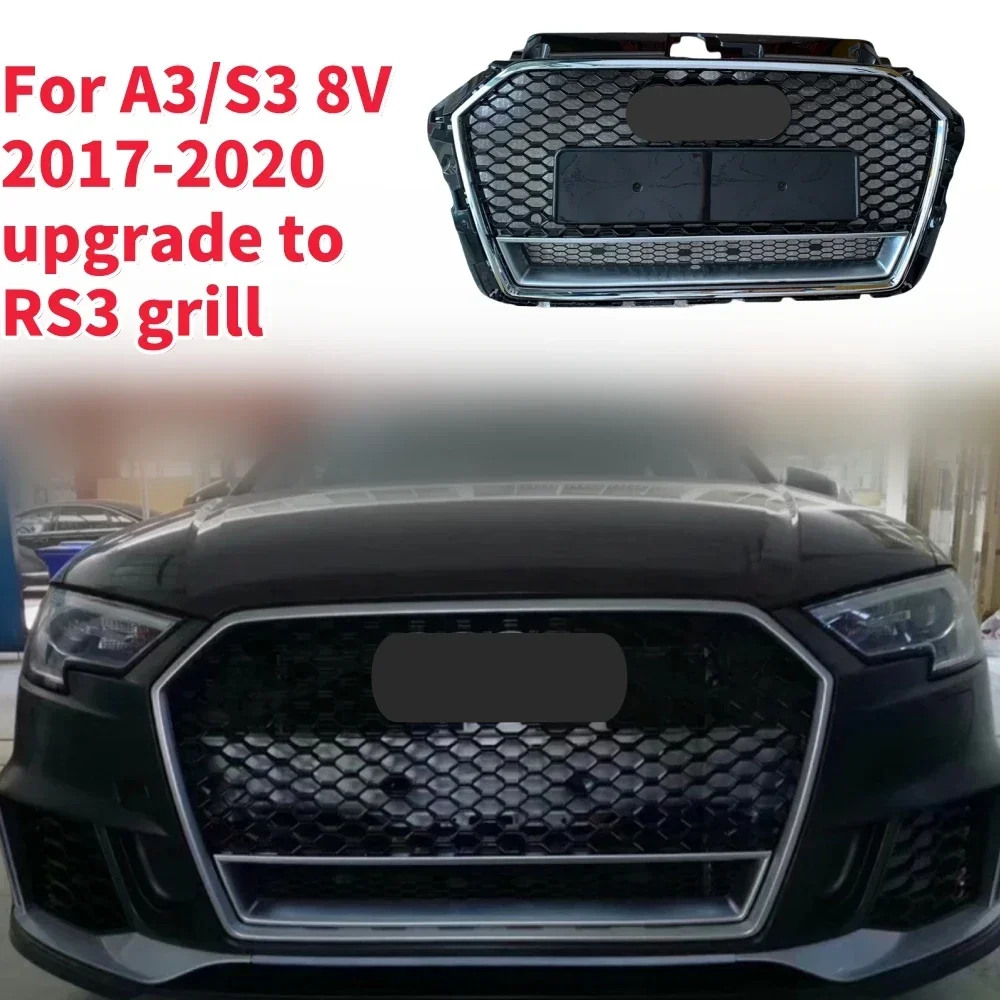 

Racing Grills Front Hood Grille Car Front Bumper Grill Center Grille for RS3 Grill for A3/S3 8V 2017-2020