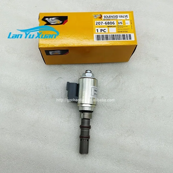 Válvula Solenoide de 24V para Motor Diésel de Excavadora, 207-6806, 2076806 para Cargadora de Ruedas 950G 962G 966G 972G 980G