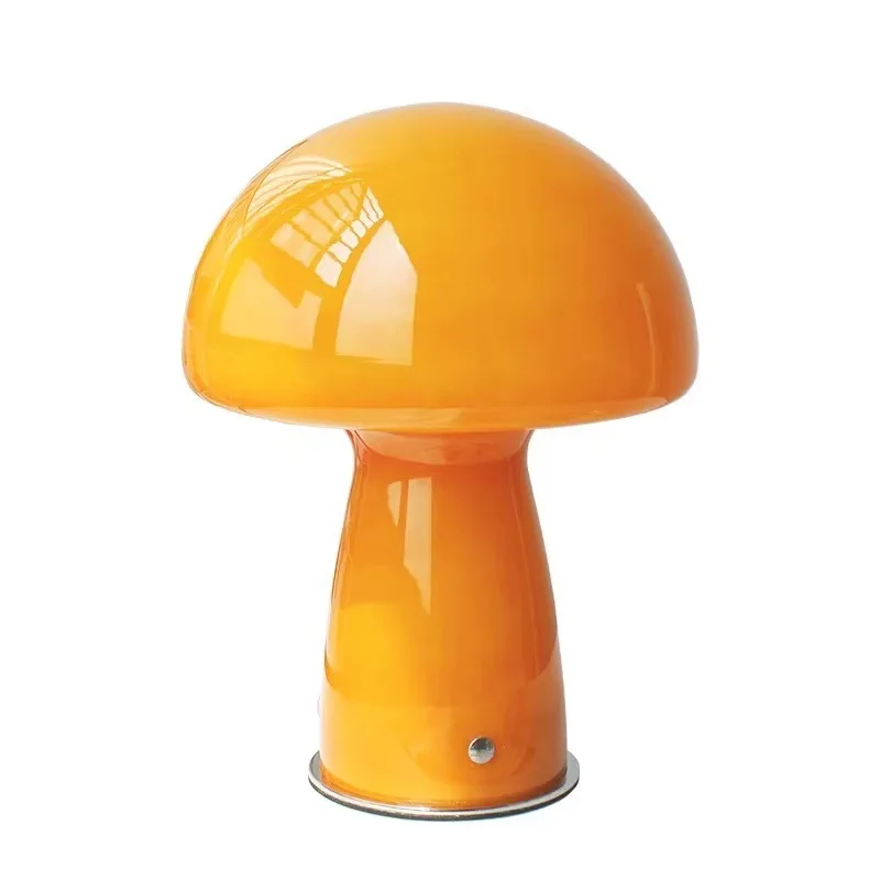

Mushroom desk lamp bedroom bedside girl Nordic Internet celebrity living room glass atmosphere night light