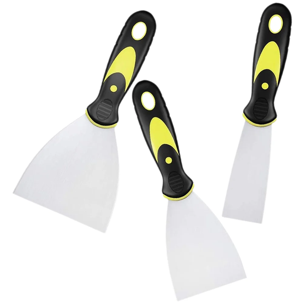 3 uds cuchillo raspador herramienta pintura de acero inoxidable para herramientas de cocina raspadores limpieza de manchas papel tapiz suelo