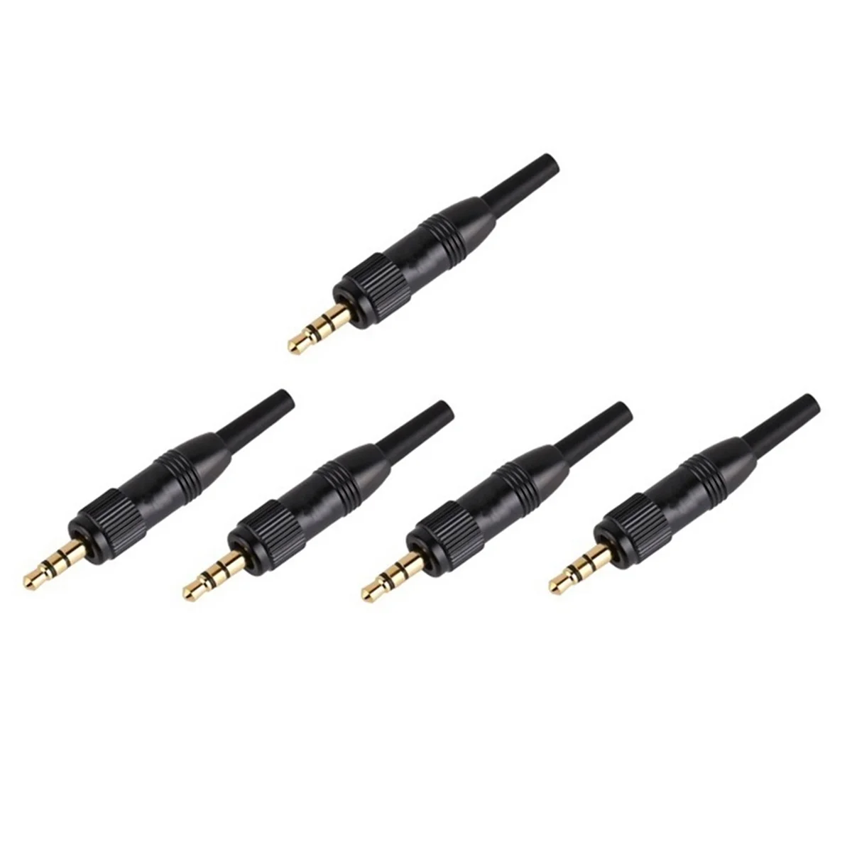 5Pcs 3.5mm Plug Stereo Screw Locking Audio Lock Connector for Sennheiser for Sony Nady Audio2000S Mic Spare Plug Adapter