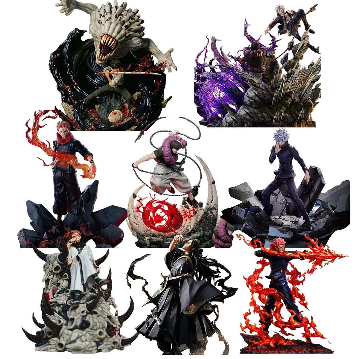 مجسمات صندوق أعمى من Jujutsu Kaisen ألعاب نموذجية أنيمي PVC قابلة للجمع Itadori Gojo Megumi Nobara Sukuna هدية غامضة عشوائية لمحبي