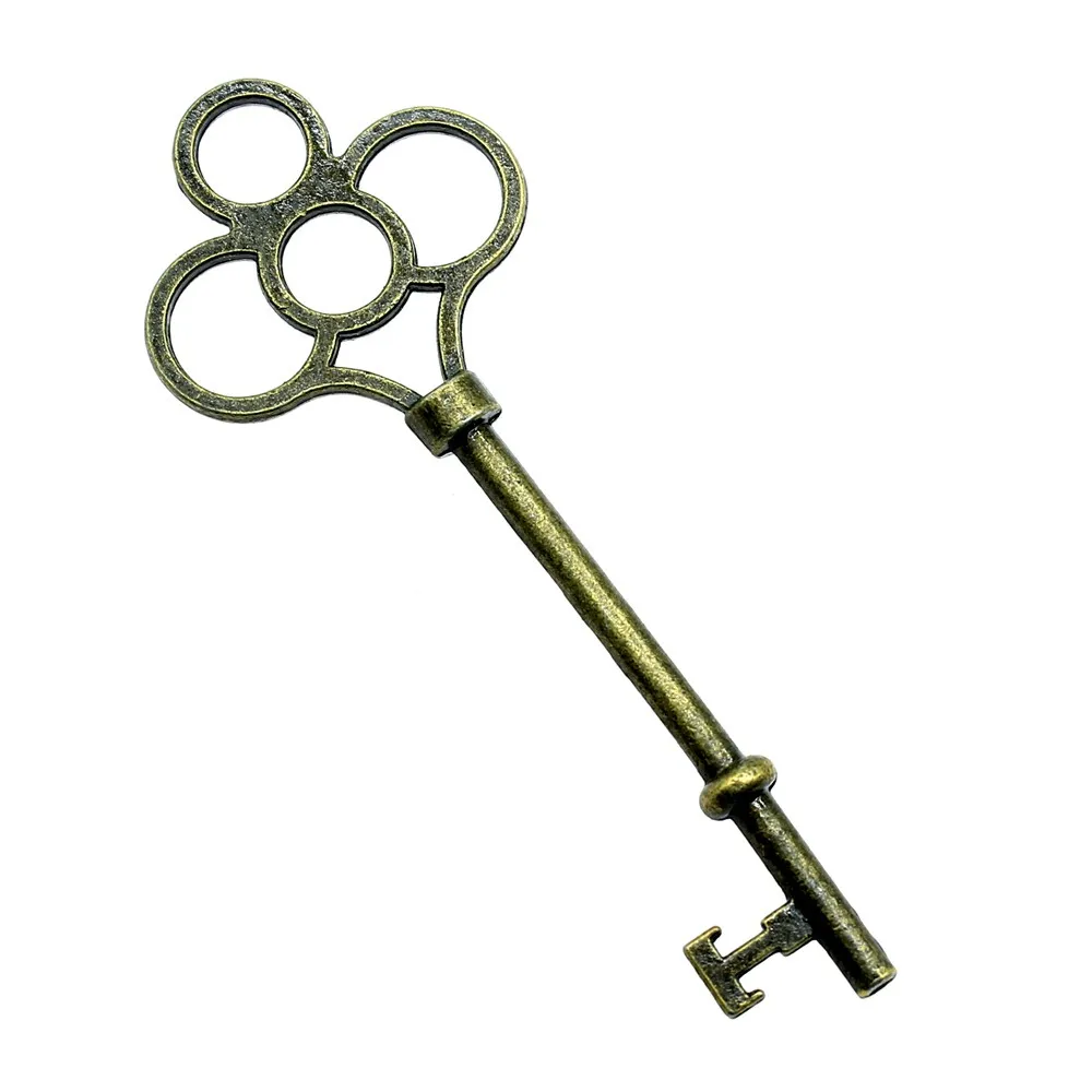 2pcs Charm Retro Key Vintage Big Key Charms Pendant For Jewelry Making Antique Bronze Color Key Charms 74mm