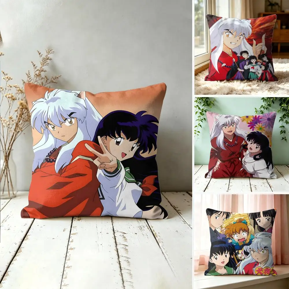 I-Inuyasha COOL Cartoon Cushion Cover Square Decorative Throw Pillow 40x40cm For Sofa Bedroom Living Room Home Decor