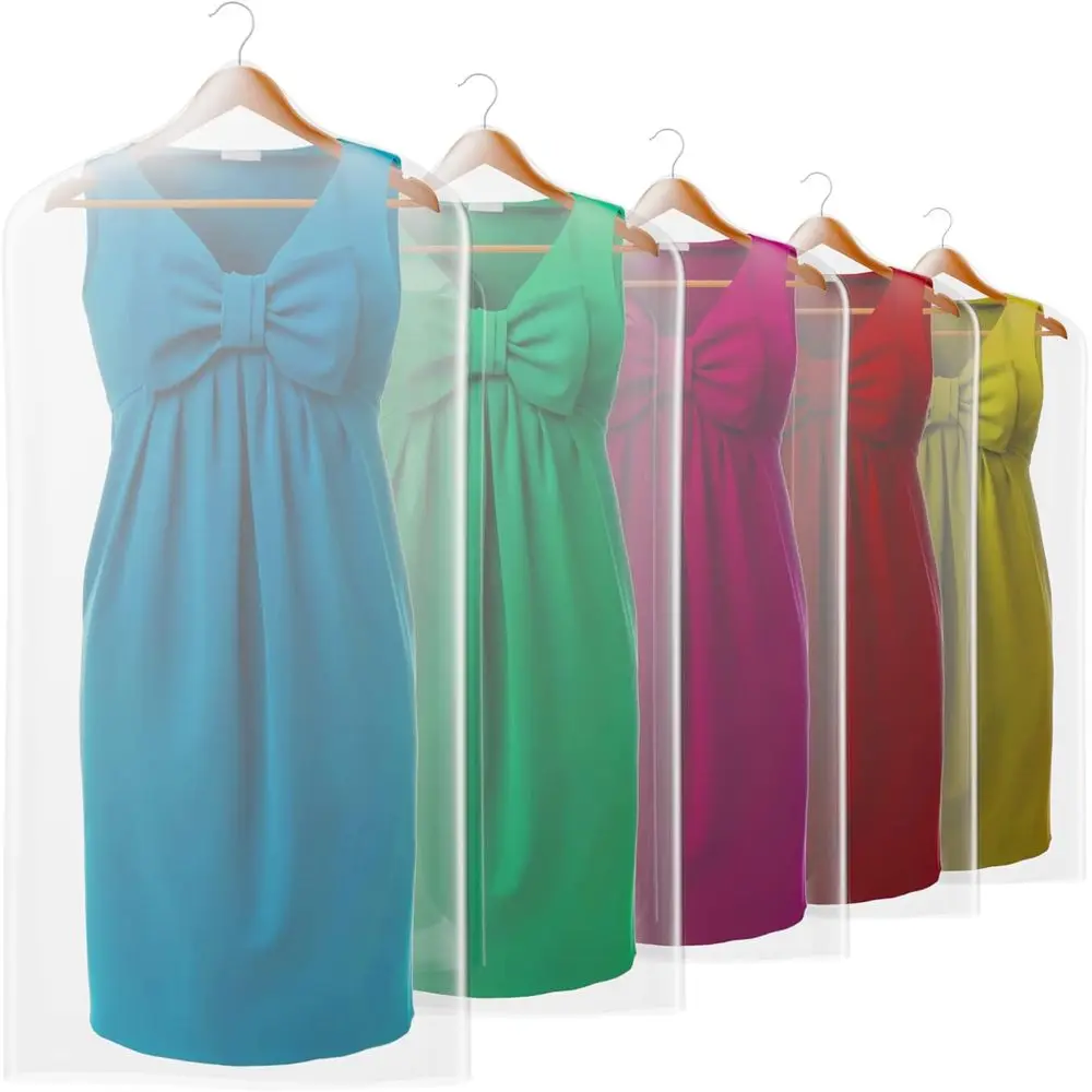 

45-дюймовые прозрачные полиэтиленовые мешки для одежды из 50 упаковок для защиты от сухой чистки