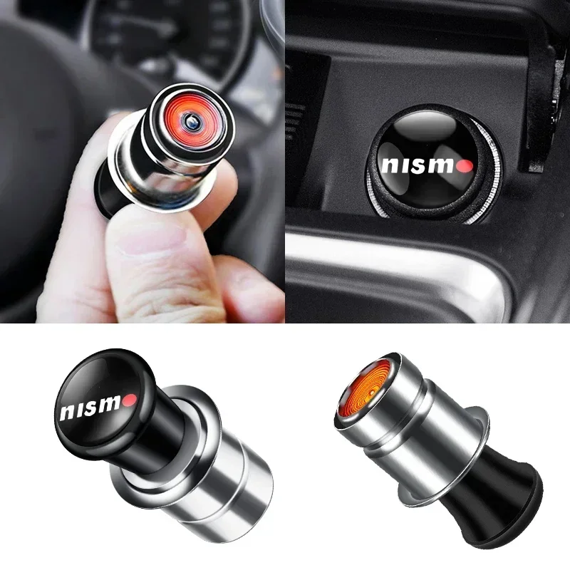 Car Portable Cigarette Lighter Auto Badge Cigar Lighter Adapter For Nissan Nismo Note Armada Pulsar Pathfinder X-Trail Qashqai