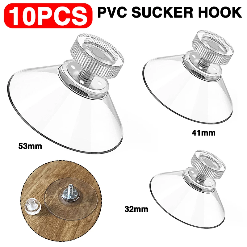 Transparent Strong Screw Nut Pull Suction Cup Tighten Adjustment Sucker with Press Cap Nut for Aquarium Isolation Incubation Box