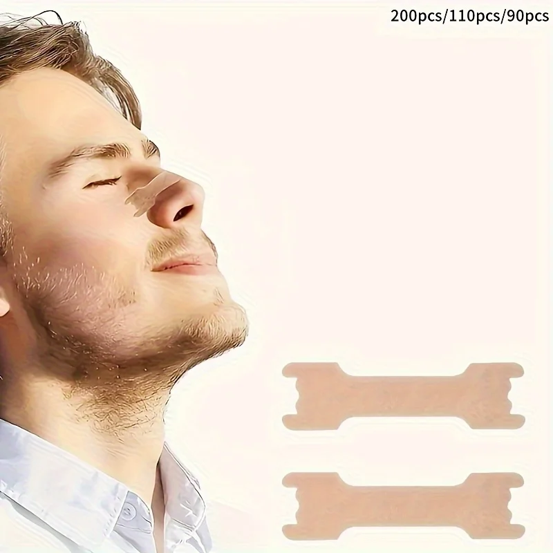 

200/110/90pcs Light Beige-Friendly Nose Strips - Adhesive Nasal Covers for All Light Beige Types, Comfortable & Easy to Apply