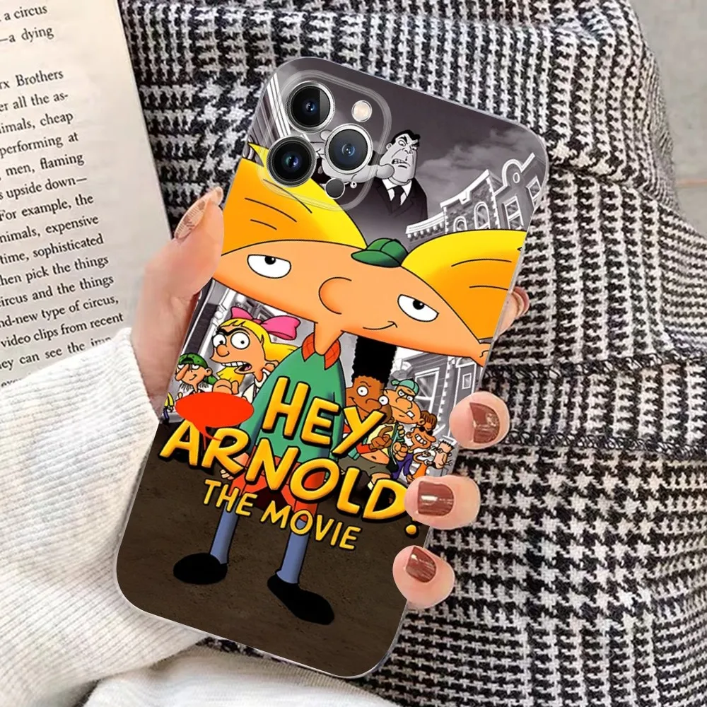 Hey Arnolds Cartoon Phone Case For iPhone 14 13 12 Mini 11 Pro XS Max X XR SE 6 7 8 Plus Soft Silicone Cover