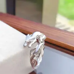 Fashion Silver Color Hakimi Fox Adjustable Ring for Women Nine Tailed Fox Animal Rings Party Jewelry Accessories Gifts