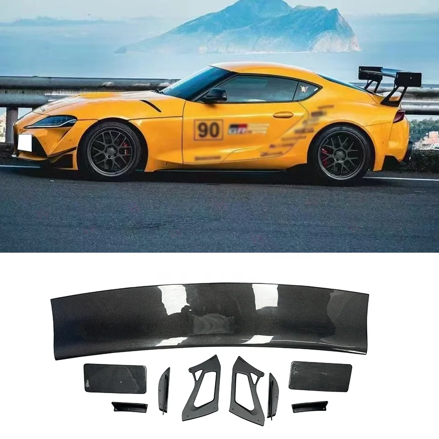 Dry Carbon Fiber Ve-rus Style GT Rear Wing For Toyotas GR Supra A91 A90 MK5 2019+  Spoiler Trunk Tail  Bodykit