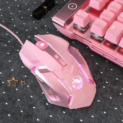 Wired RGB Gaming Mouse USB Mute Gamer 6 Buttons Mice Office Optical Ergonomic Mouse For iPad Desktop Laptop
