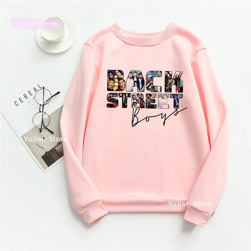 Fashion Sweatshirt Women Backstreet Boys World Graphic Print Hoodies Girls Funny Jumper Femme Winter/Autumn/Spring Coat