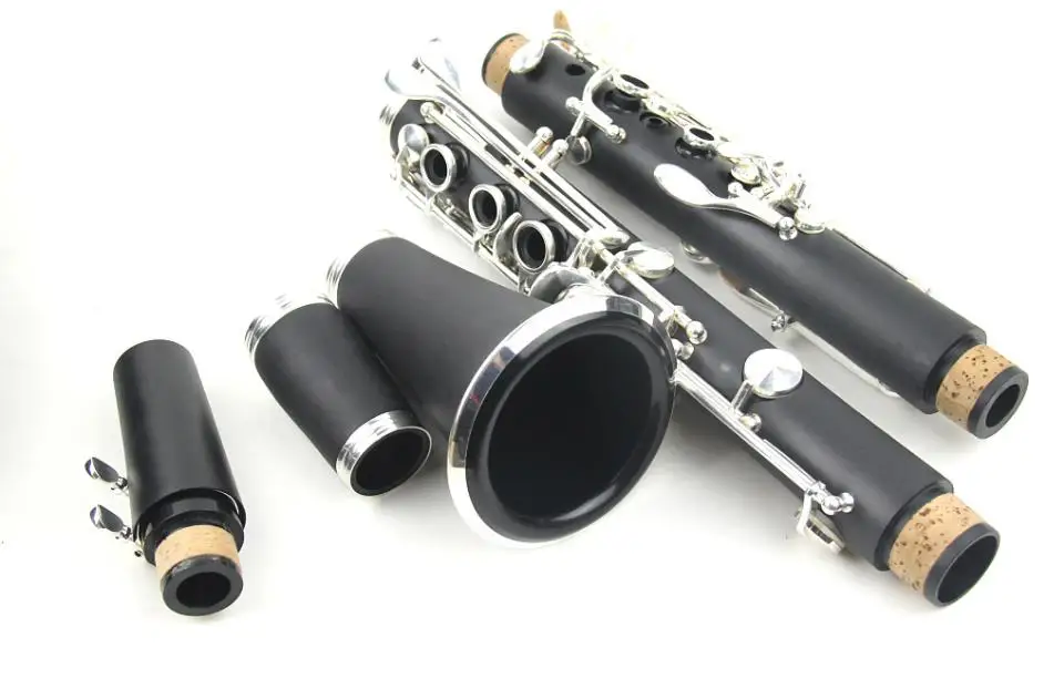 

ABS 17-Key Clarinet Bb Flat with Carry Case Gloves Cleaning Cloth Mini Screwdriver Reed Case Reeds Woodwind Instrument