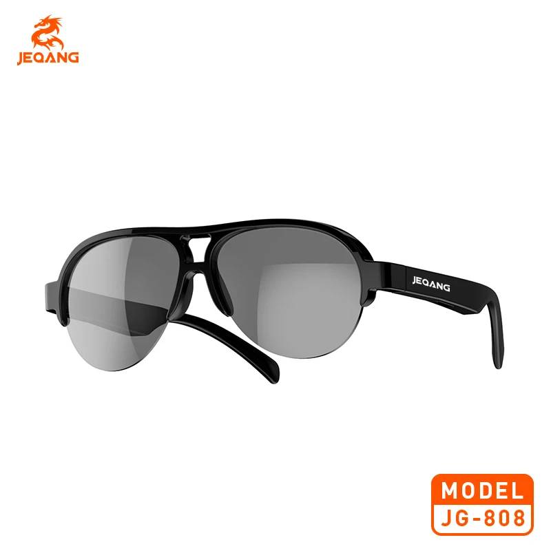 JEQANG JG-808 نظارات شمس ذكية تعمل بالبلوتوث تستمع إلى الموسيقى/مكبر صوت كهربائي 0916/شحن من النوع C