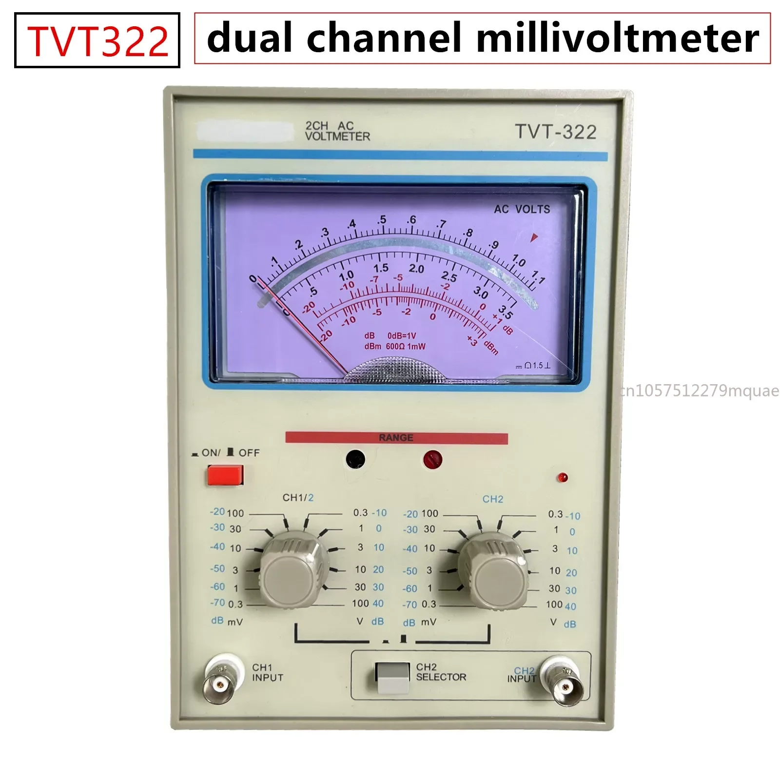 10HZ~ 1MHZ Dual-needle Millivoltmeter AC Dual-channel High-precision Mechanical Pointer Voltmeter Instrument