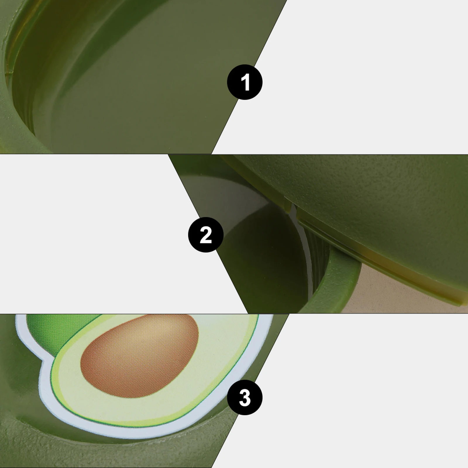 

3 Pcs Food Crisper Vegetable Containers Kitchen Accessories Onion Avocado Storage Bowls Eco Friendly Non Toxic PP Material
